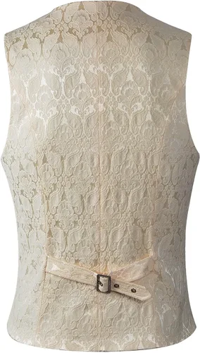 Vista 2 de DarcChic Chaleco gótico para hombre, steampunk victoriano