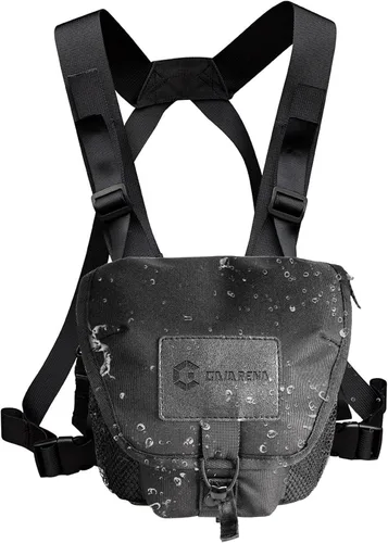 Vista 7 de GAIARENA - Arnés de binocular, impermeable, con bolsa de telémetro para binoculares de 20 x 50, arnés de pecho binocular ajustable para caza
