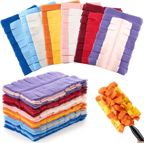 Vista 40 de Zubebe 3 piezas de repuesto de plumero de forro polar reutilizables, plumeros planos de plumas, almohadillas de limpieza lavables para múltiples