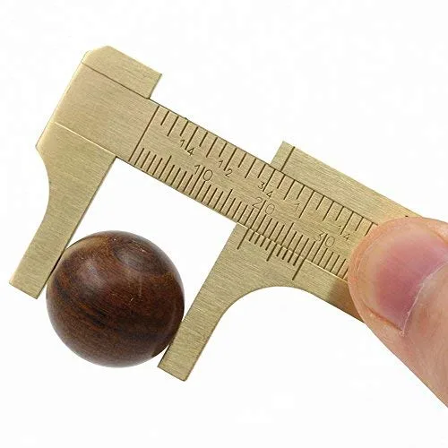 Vista 2 de Mini pinza deslizante de latón de 3.150 in de doble escala para medir piedras preciosas y componentes de joyería
