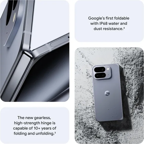 Vista 2 de Google Pixel 10 Pro Fold - Smartphone Android desbloqueado - Asistente de IA Gemini, sistema avanzado de cámara trasera triple, batería de más de 24