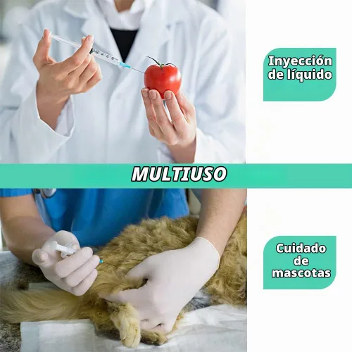 Vista 3 de Paquete de 4 jeringas desechables de 0.1 fl oz con jeringas Luer Lock de 23 Ga de 1.0 pulgadas, envueltas esterilizadas individuales