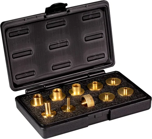 Vista 9 de POWERTEC Placa base universal de 6-1/2 pulgadas con pasador de centrado y cono. agujeros preperforados con tornillos para cable Porter, Bosch