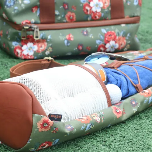 Vista 9 de TOURBON Bolsa de golf de lona para mujer, estuche de transporte de golf de viaje
