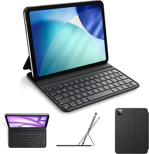 Vista 14 de HOU Funda con teclado para iPad de 10ª generación/iPad de 11ª generación de 11 pulgadas A16 2025 – Folio inteligente, ultra delgada, carga