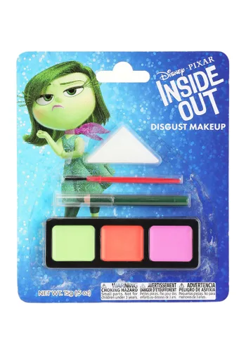 Vista 5 de Kit de disfraz para mujer Disney Inside Out Disgust con peluca, bufanda y cinturón Multicolor