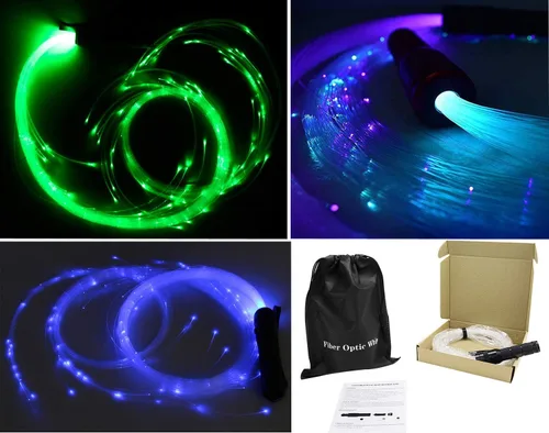 Vista 6 de AZIMOM Látigo de Danza de Fibra Óptica LED Látigo Espacial de 6 pies 360° Giratorio 40 Modos de Pantalla Alimentado por Batería Látigo de Píxeles