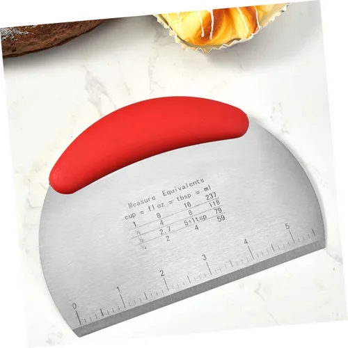 Vista 2 de Cortador de masa raspador de masa de grado alimenticio, cortador de masa con báscula de acero inoxidable