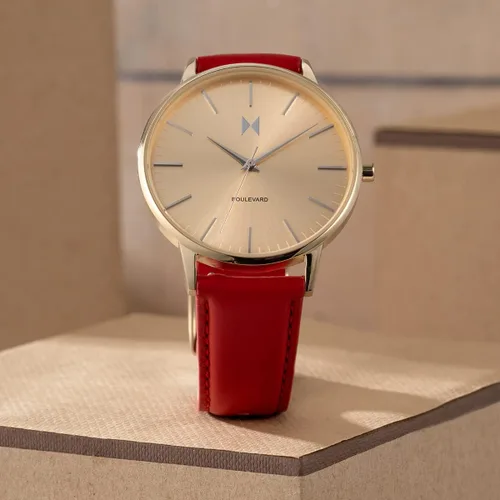 Vista 4 de MVMT Boulevard - Reloj para mujer (1.496 in), color rojo rubí