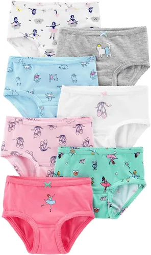 Vista 2 de Carter's Ropa interior para niñas, paquete de 7 piezas Bailarina