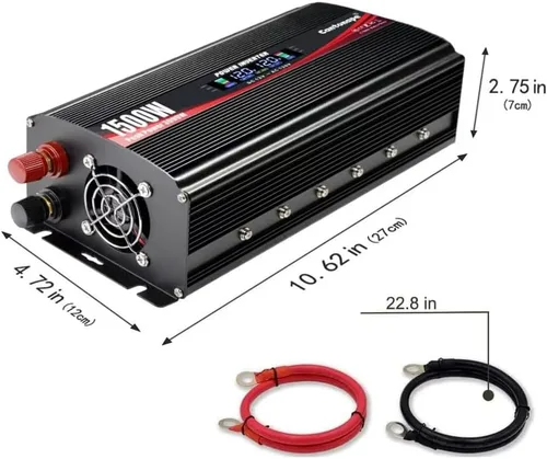 Vista 8 de Cantonape Inversor de corriente de 1500W 12V a 110V/120V convertidor