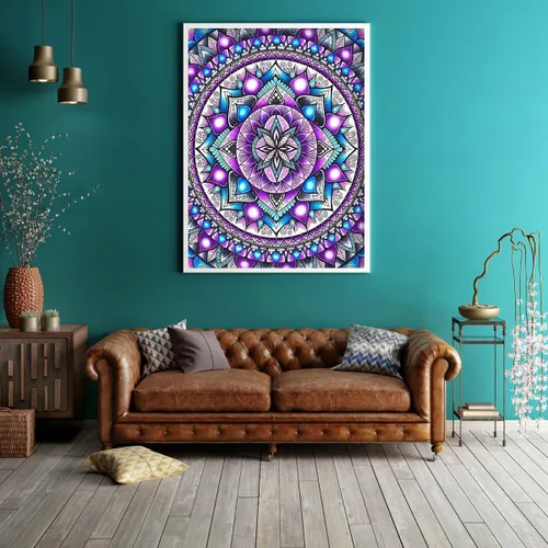 Vista 2 de JFYHAB Kits de pintura de diamantes de mandala para adultos, kits de arte de diamantes de imitación 5D para adultos, niños y principiantes, kit