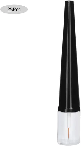 Vista 3 de 25 tubos de rímel vacíos de 0.2 fl oz, botellas de plástico para delineador de ojos, botella extensor de pestañas, recargable portátil, es
