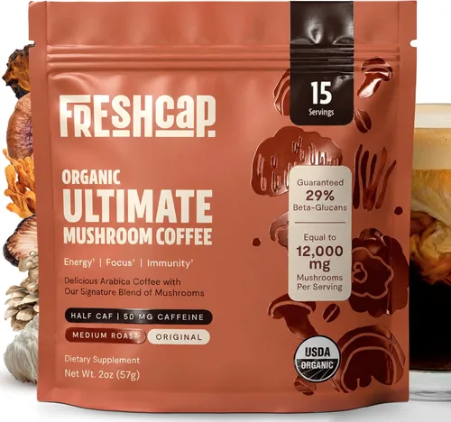 Vista 12 de Freshcap - Café de hongos premium, café instantáneo orgánico, 45 porciones