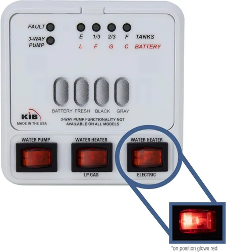 Vista 4 de Panel de monitor de sensor de tanque RV M23 Reemplazo KIB Incluye kit de arnés de cables Sensor de nivel de agua dulce o tanque de retención