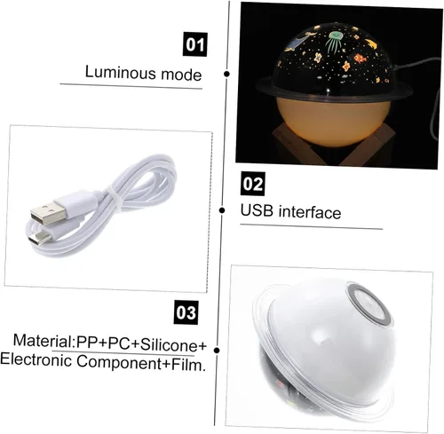Vista 6 de Amosfun 1 Unidades de luz nocturna difusores esenciales USB portátil difusor esencial humidificador fragancia difusores componente de lámpara