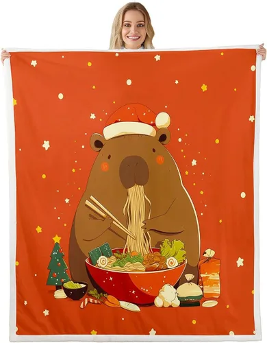 Vista 23 de Erosebridal Funny Capybaras Blanket Capybara Lover Gifts Cute Fleece Blanket for Kids Girls Boys, Capybara Decorations Blankets 40"x50", Kawaii