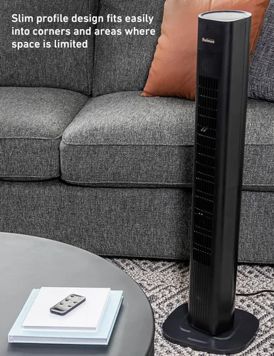 Vista 7 de HOLMES Ventilador de torre inteligente con conexión WI-FI de 36 pulgadas, ventilador Alexa, control de voz, oscilación, panel de control digital