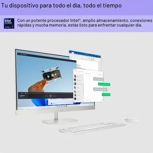 Vista 7 de HP Computadora de escritorio todo en uno con pantalla táctil de 27 pulgadas, Intel 12-Core Ultra 7 155U, 32 GB DDR5 RAM, 1 TB SSD, KB y mouse