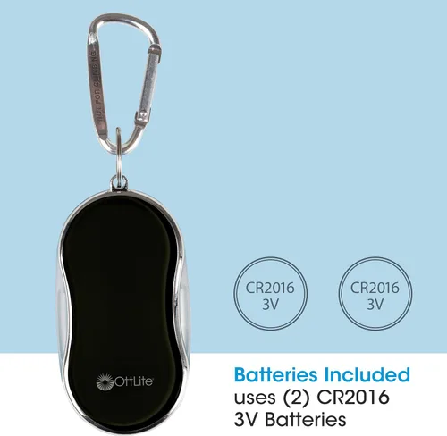 Vista 4 de OttLite Lupa LED de bolsillo con clip de mosquetón, color negro Lupa LED de bolsillo 3.5x Encendido/apagado automático Clip de mosquetón
