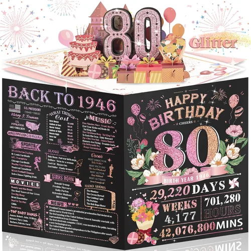 Vista 47 de Tarjeta de cumpleaños número 10 para niña, niño, nieto, nieta, hijo, hija, gigante, desplegable, “Happy 10th Year Old”, decoración, regalo de Negro