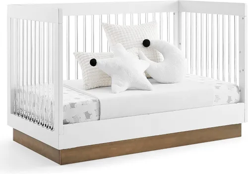 Vista 12 de Delta Children James - Cuna convertible de acrílico 4 en 1, certificado Greenguard Gold, blanco bianca/bellota Bianca Blanco/Bellota
