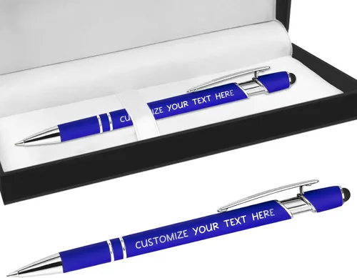 Vista 17 de Bolígrafos personalizados con lápiz óptico y grabado gratis, bolígrafos personalizados para negocios, graduación, aniversarios (hasta 500 unidades)