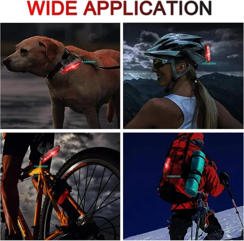 Vista 5 de Paquete de 2 luces traseras de bicicleta recargables USB-C para montar de noche, luces traseras de bicicleta, luces delanteras y traseras