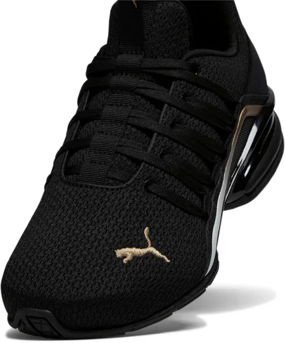 Vista 2 de PUMA Tenis Axelion para mujer, oro negro, 7.5, Puma Negro-puma Oro
