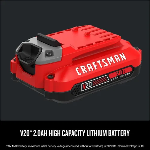 Vista 3 de CRAFTSMAN V20 Battery, 2.0 Ah, Lithium Ion Battery (CMCB202)