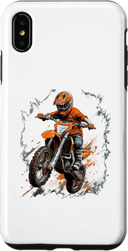 Vista 7 de iPhone 15 moto de motocross coloridas bicicletas para niños caso