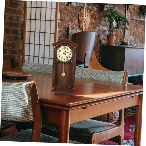 Vista 8 de DOITOOL Reloj de pared de cuarzo, mecanismo de reemplazo de reloj de péndulo, pieza de reloj de pared, reloj de pared dorado, kit de moda antigua