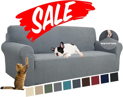 Vista 51 de YEMYHOM Funda para sofá con diseño jacquard de alta elasticidad, funda para silla de sala de estar, a prueba de mascotas, perros y gatos