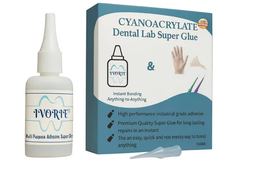 Vista 3 de IVORIE Super pegamento adhesivo de laboratorio dental herramientas pegamento anillo soporte microcepillo aplicador (1 oz)