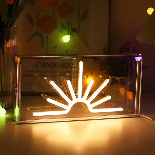 Vista 5 de Letrero de neón LED para fiesta, escritorio, dormitorio, hogar, cumpleaños, decoración artística con USB