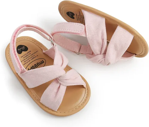 Vista 33 de Sandalias de verano para bebés, niñas y niños, unisex, antideslizantes, suela suave, transpirable, para primeros pasos, zapatos de playa al aire
