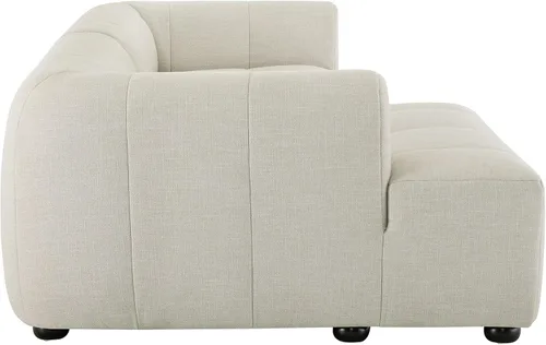 Vista 6 de Modway Liana Sofá modular orientado hacia la izquierda con chaise in Linen – Moderno sofá modular – Sofá modular moderno – Tumbona tapizada de tela