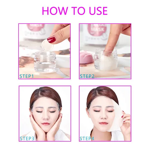 Vista 8 de DIY 100 piezas comprimido desechable de algodón facial hoja grano cuidado de la piel seco máscara papel para el hogar viajes