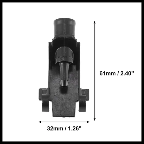 Vista 6 de Boquilla de limpiaparabrisas delantero para Honda Pilot, paquete de 2, color negro, material duradero