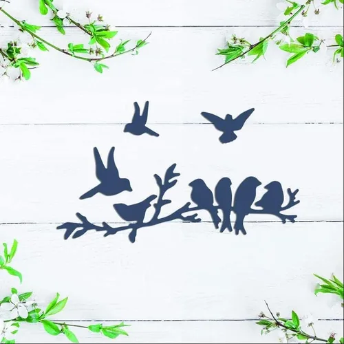 Vista 4 de Birds Branch - Troqueles de metal troquelados, tarjetas de papel de pájaros en la rama, plantillas de corte para manualidades en relieve, tarjetas