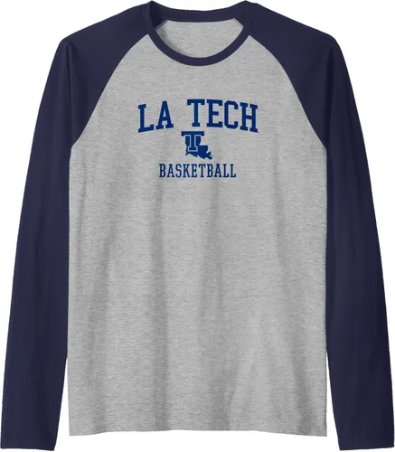 Vista 11 de Louisiana Tech Bulldogs - Camiseta de béisbol raglán para baloncesto, Negro