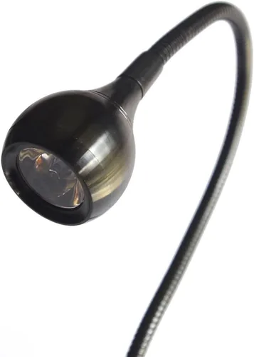 Vista 4 de Luz blanca Acuario LED Spotlight Metal Serpentine Tube Ángulo Ajustable USB Clip Lámpara DC 5 Voltios 3 W (NEGRO)