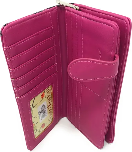 Vista 4 de Shag Wear Cartera grande Wolf Paw para mujer de 7", Rosado, Moderno