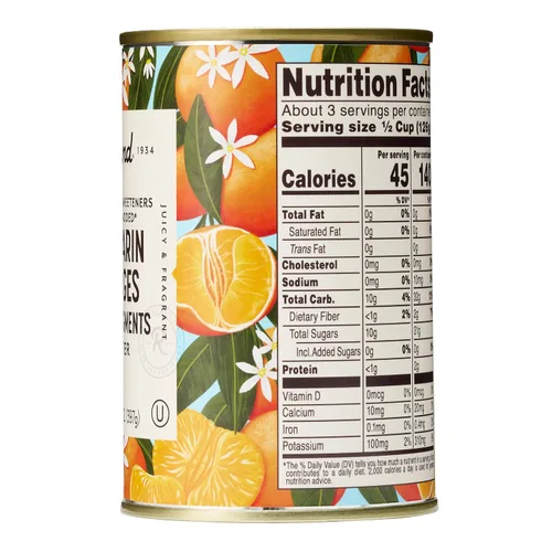 Vista 2 de Roland Foods Fancy - Segmentos enteros de naranja mandarina en agua, lata de 14 onzas, paquete de 1