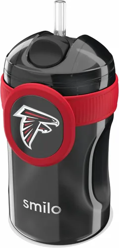 Vista 15 de Smilo Vaso con popote de Arizona Cardinals con licencia oficial de la NFL, para bebés y niños pequeños, con popote de silicona ponderado y capacidad