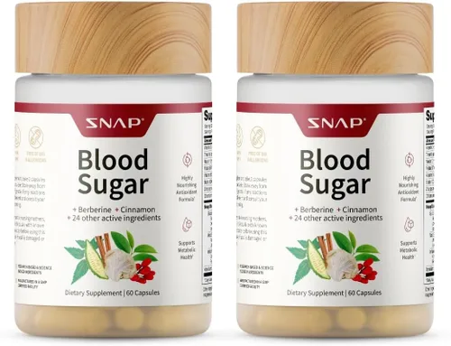Vista 12 de Snap Supplements Mezcla de azúcar en sangre con berberina, CoQ10, canela, ácido alfa lipoico y Gymnema para apoyar el azúcar en sangre ya saludable