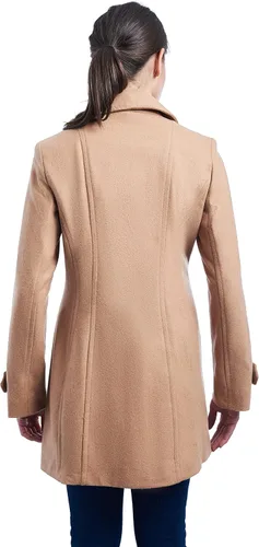 Vista 2 de Anne Klein - abrigo clásico de hilera doble de botones para mujer