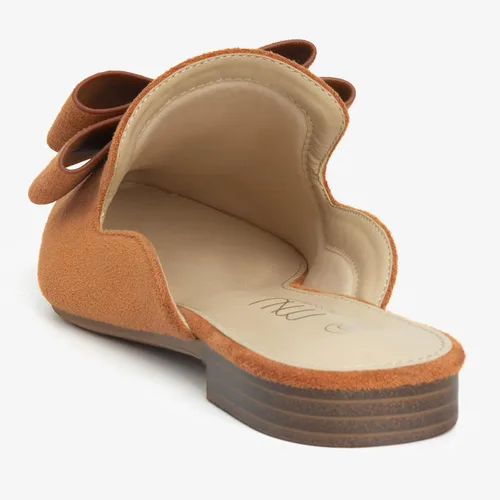 Vista 5 de MUSSHOE Mules para mujer, cómodos, puntiagudos, sin cordones, zapatos planos