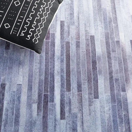Vista 7 de SAFAVIEH Alfombra lavable de piel sintética, alfombra de pasillo de 2 pies 6 pulgadas x 6 pies, marfil y gris claro, antideslizante