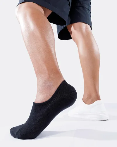 Vista 2 de IDEGG - Calcetines deportivos de algodón de corte bajo con agarre antideslizante para hombres